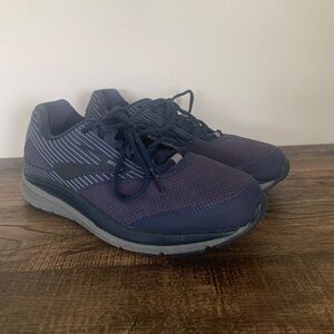 Brooks Addiction Walker Suede Shoes Mens Size 10 Blue Sneakers Athletic Walk